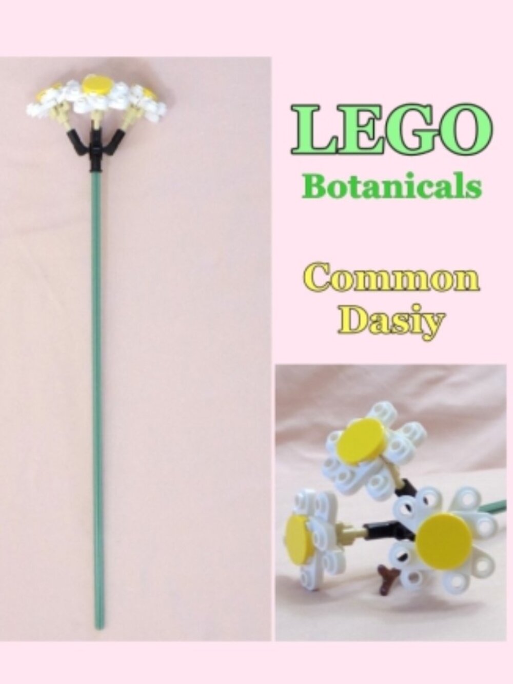 LEGO Botanical Flowers - 1 pcs Common Daisy White - Individual Sale from 10280